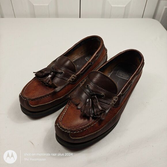 Men's DOCKERS Erie Brown Slip-On Tasseled Loafer Dress Shoes US Size 9.5 - Picture 3 of 12